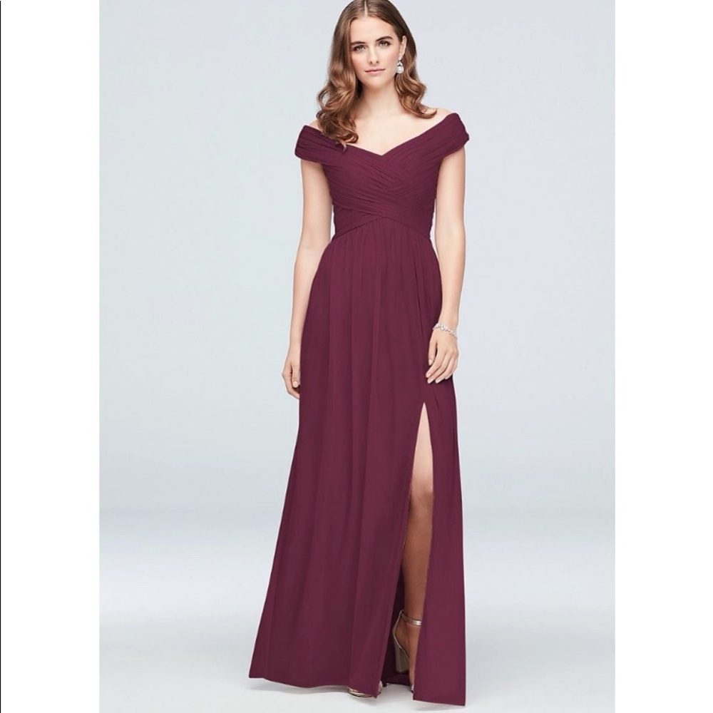 Wine Bridesmaid Dress
